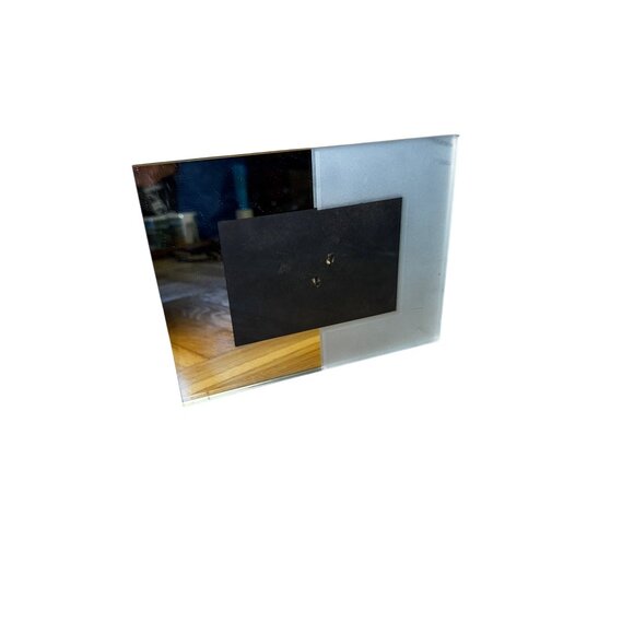 Vtg Illuminations Soma 4X6 Mirror Frame Black Backing Set of two Glass Eighties - Picture 9 of 9